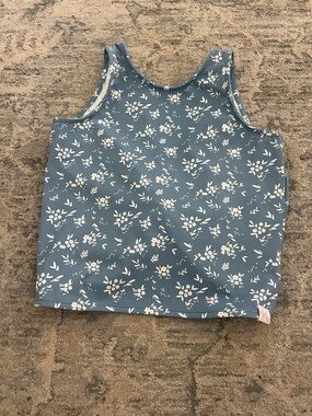 SweetHoney Blue Floral Tank Top for Kids